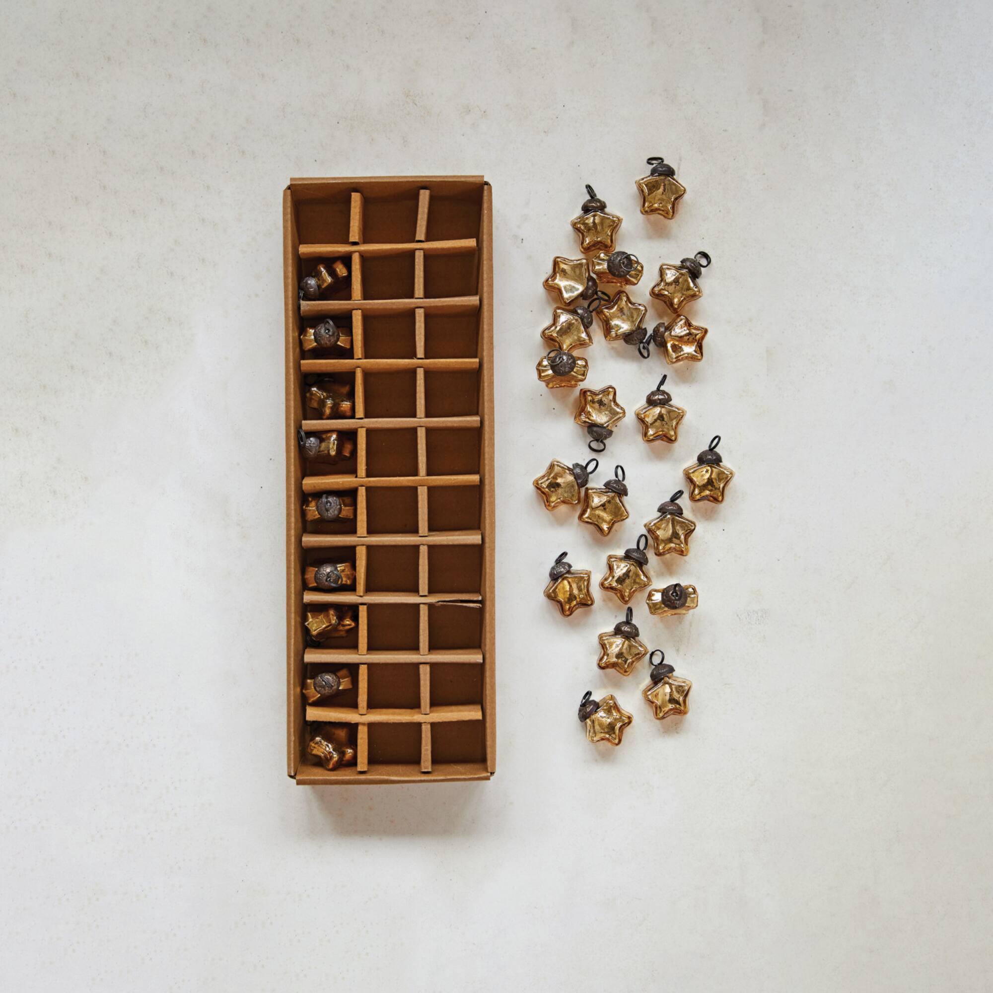 Hello Honey® 30ct. Glass Gold Star Ornaments